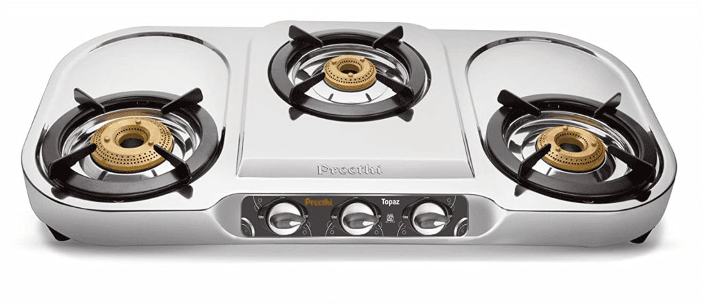 Preethi Topaz Gas Stove Stainless Steel