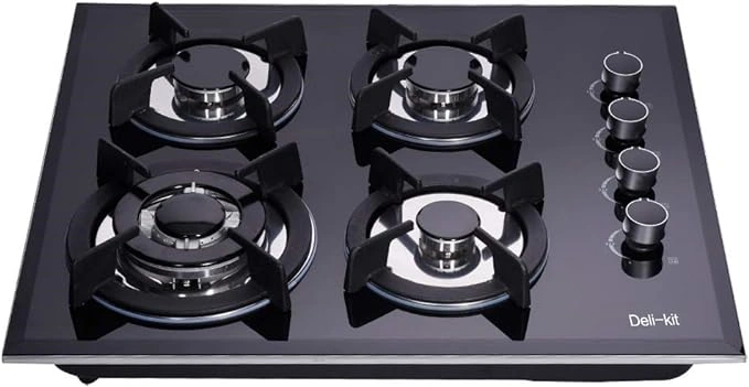 24 inch Gas Cooktop Dual Fuel Sealed 4 Burners 