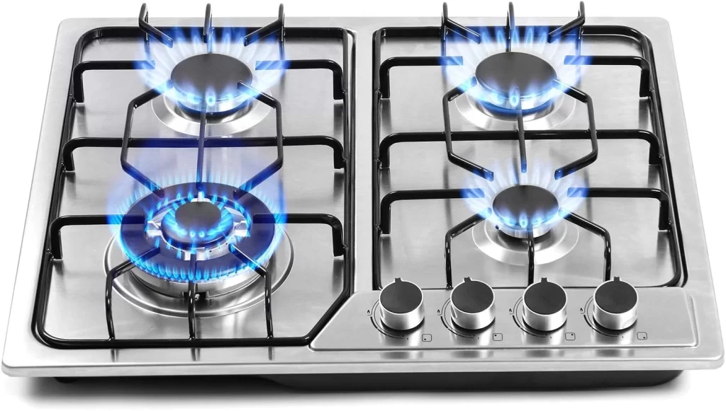 22″x20″ Built in Gas Cooktop 4 Burners Stainless Steel Stove 