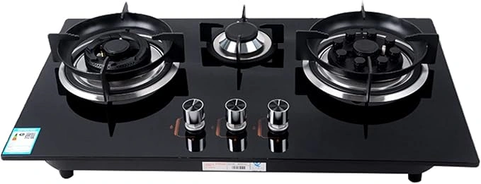 Snokwin Drop-in Gas Stove Top, Tempered Glass Gas Cooktop